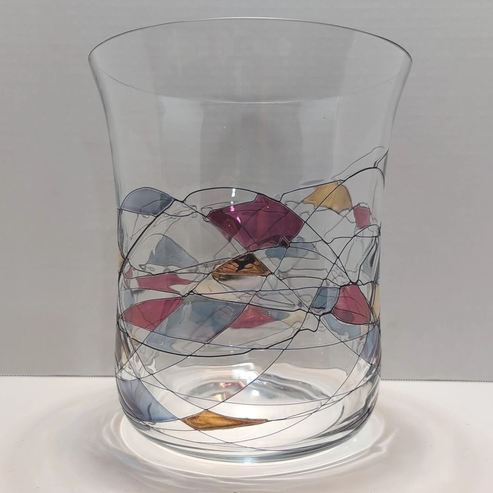 Fostoria Galleria Mosaic Glass Art Champagne Crystal Bucket 9" x 7" - Rare